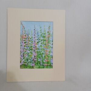 Field Flower Watercolor Original Painting